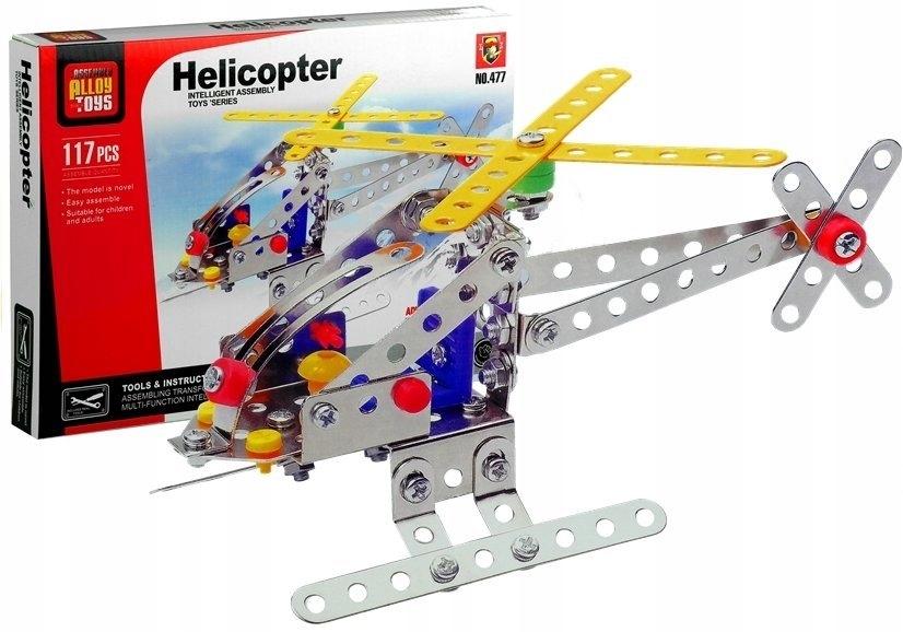 Klocki Konstrukcyjne Helikopter 117 Elementów