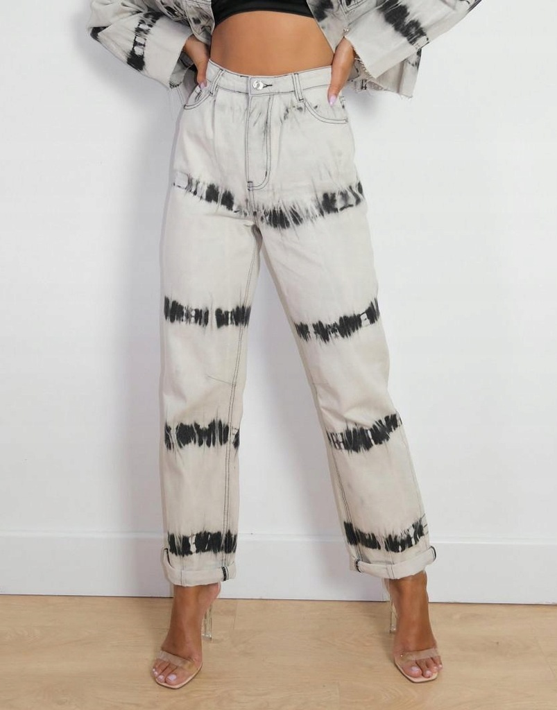 31J062 MISSGUIDED__MK1 SPODNIE JEANS BALLOON FIT_L