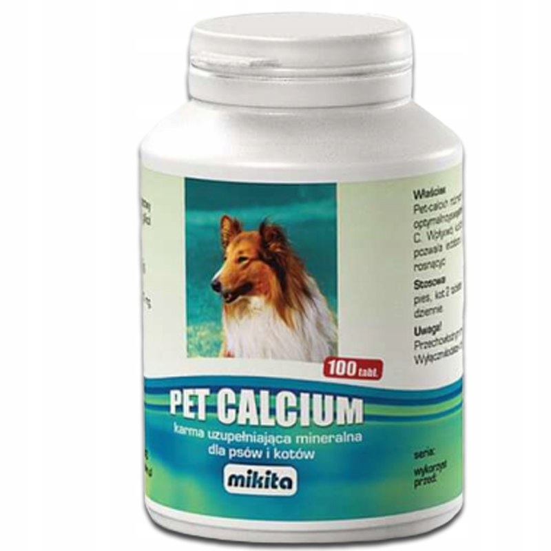 Mikita Pet Calcium - preparat witaminowy z magnezem i wit. C 100 tab. Mediv