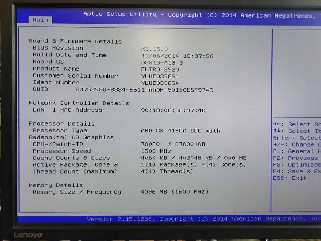Fujitsu FUTRO S920 AMD GX-415GA (2286354)