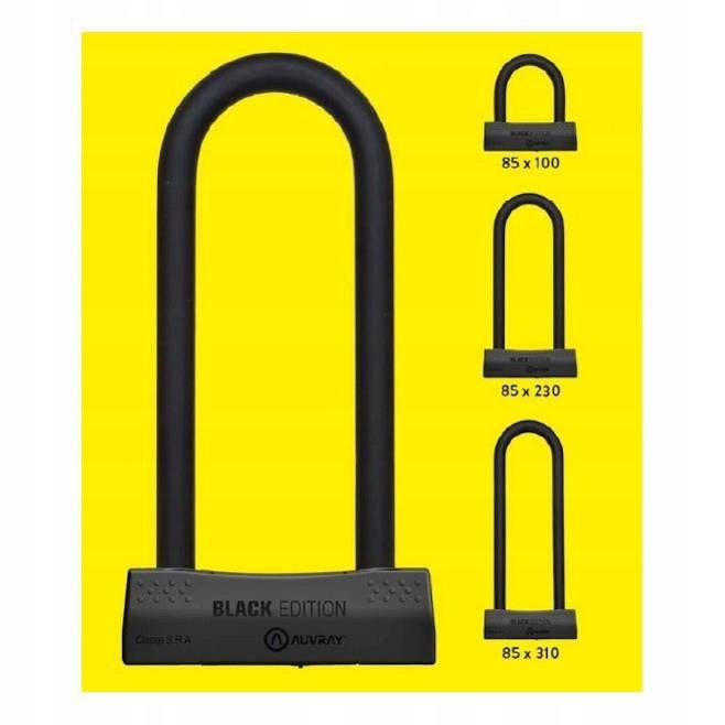 Zapięcie U-Lock AUVRAY BLACK EDITION 85x230mm