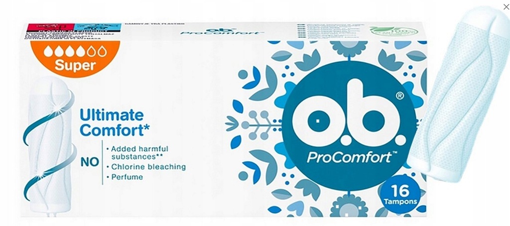 Tampon OB 16szt. ORGANIC Super Pro Comfort