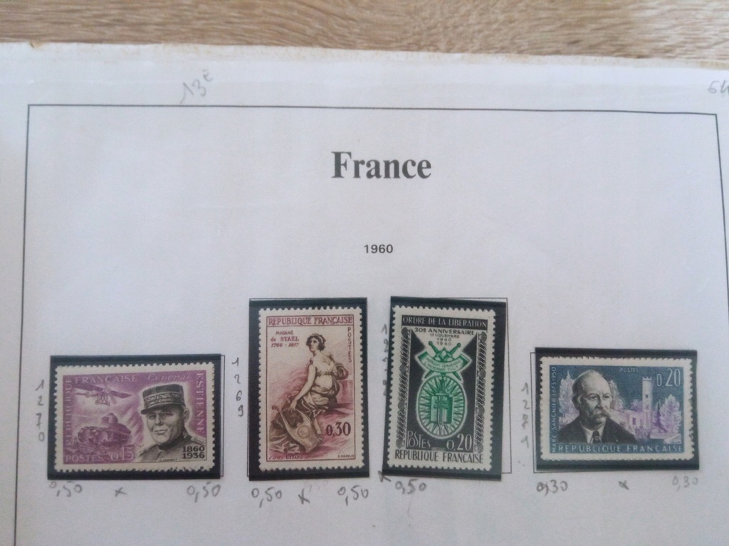 Francja YVERT 1960 zn 1269 / 1272