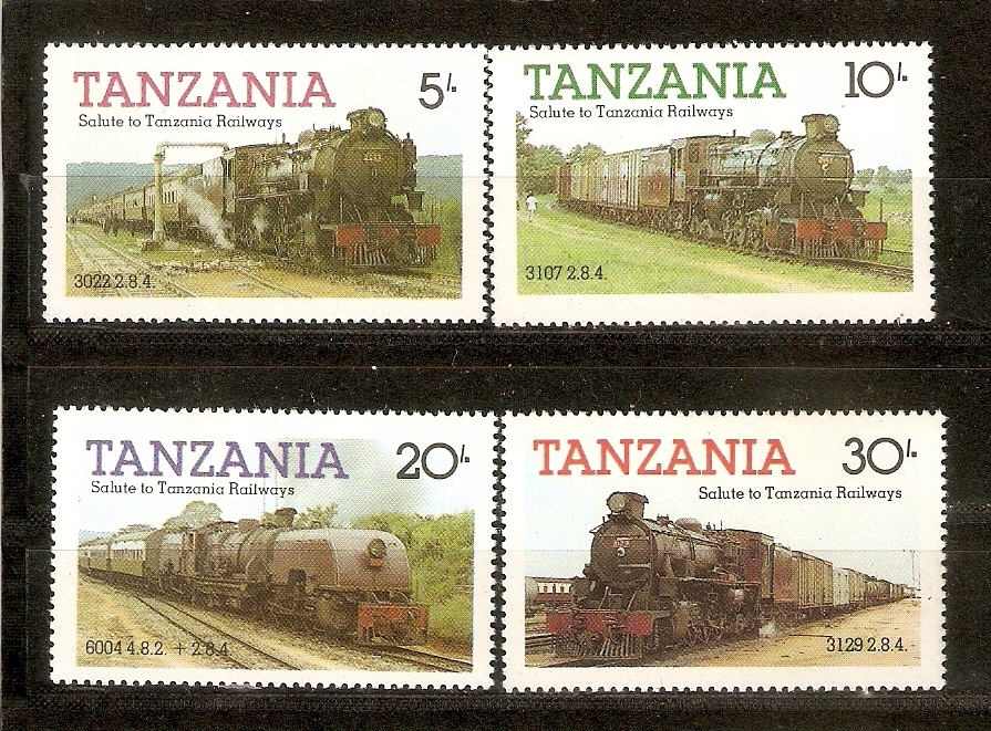 && Tanzania Mi 268-71- Kolejnictwo