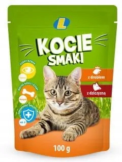 Karma Lewiatan saszetka kurczak i dziczyzna 100g - pyszny posiłek dla kota
