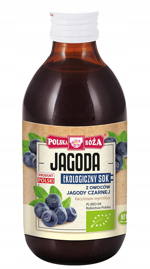 POLSKA RÓZA EKO sok z czarnej jagody BIO 250 ml