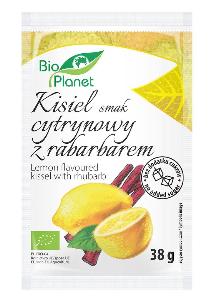 KISIEL O SMAKU CYTRYNOWYM Z RABARBAREM BIO 38 g - BIO PLANET