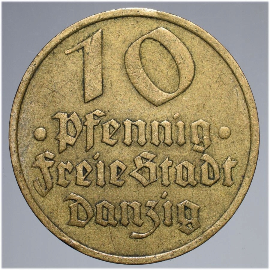 Wolne Miasto Gdańsk 10 fenigów pfennig 1932