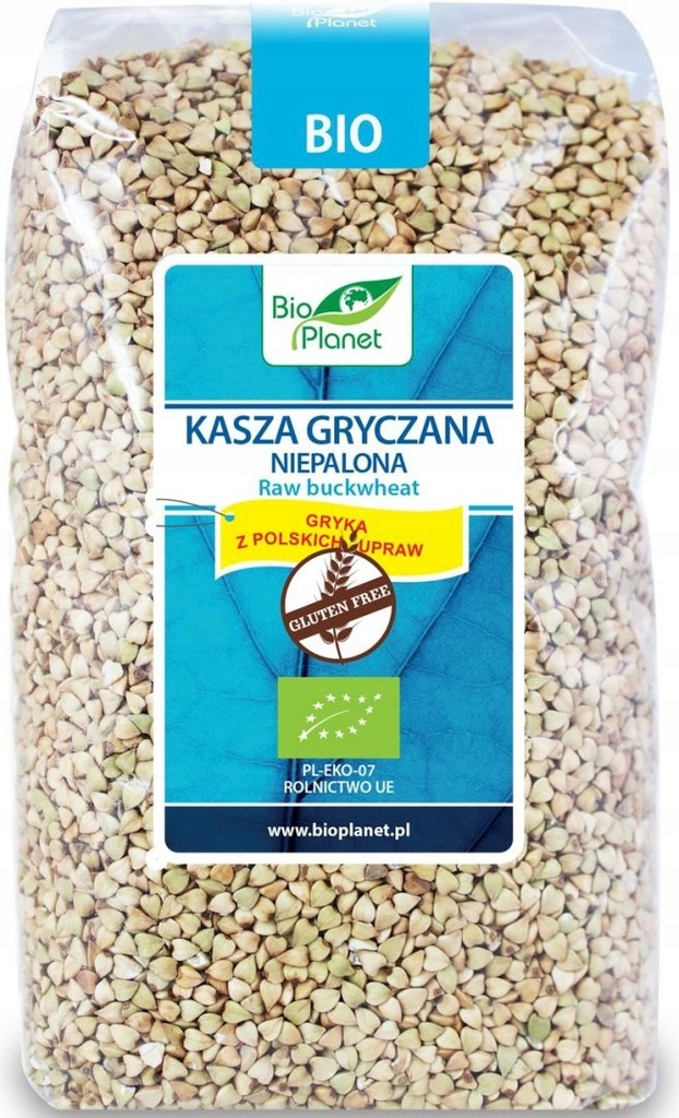 KASZA GRYCZANA NIEPALONA BEZGLUTENOWA BIO 1 kg - BIO PLANET