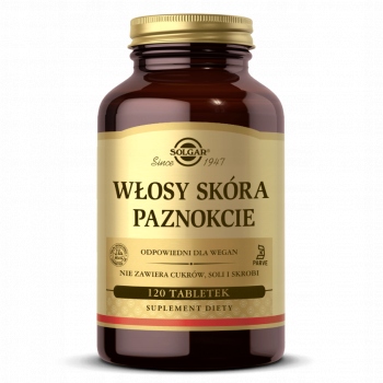 Solgar Włosy Skóra Paznokcie 60 tabletek