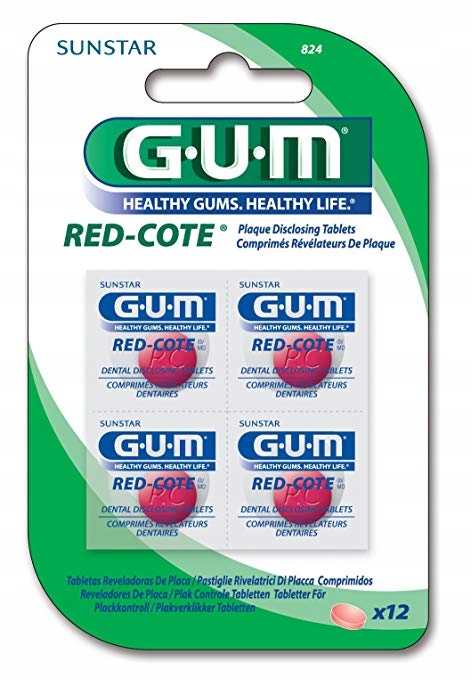 GUM Red Cote tabletki wybarwiające 12szt 247