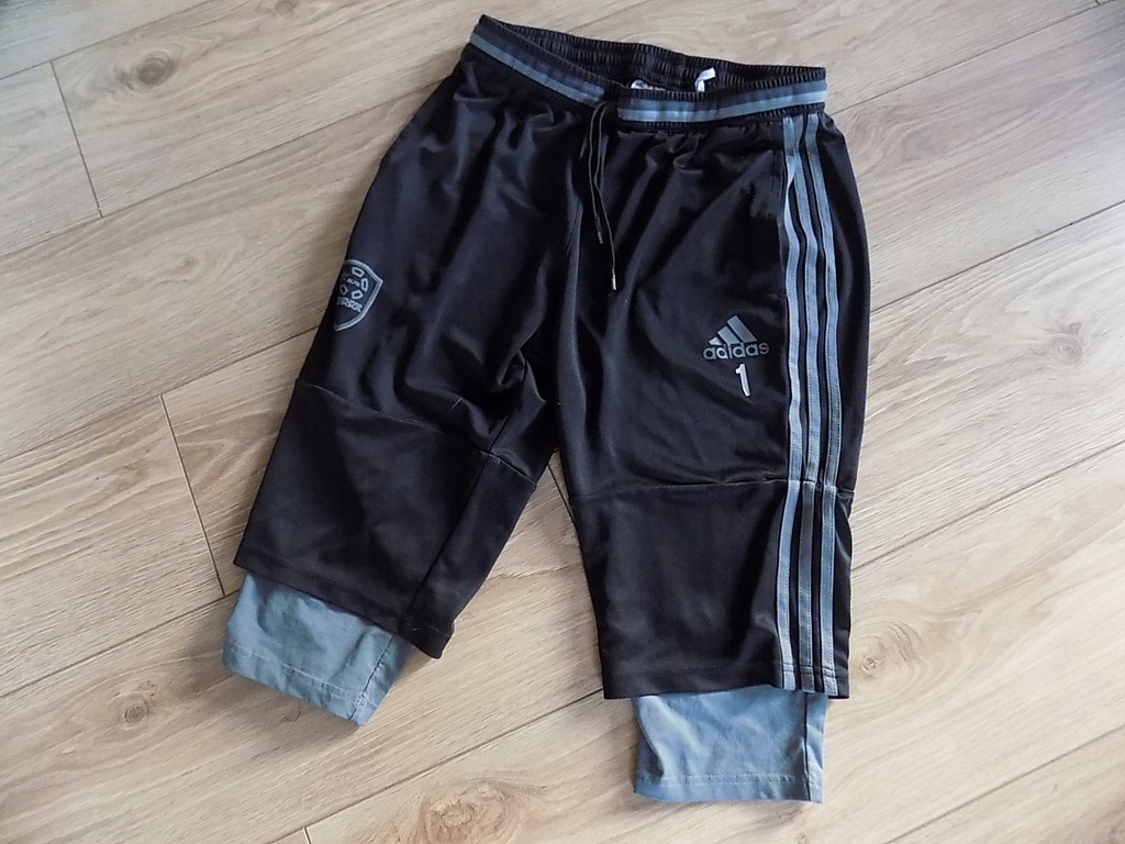 KRÓTKIE SPODENKI PIŁKARSKIE 3/4 ADIDAS CLIMALITE L