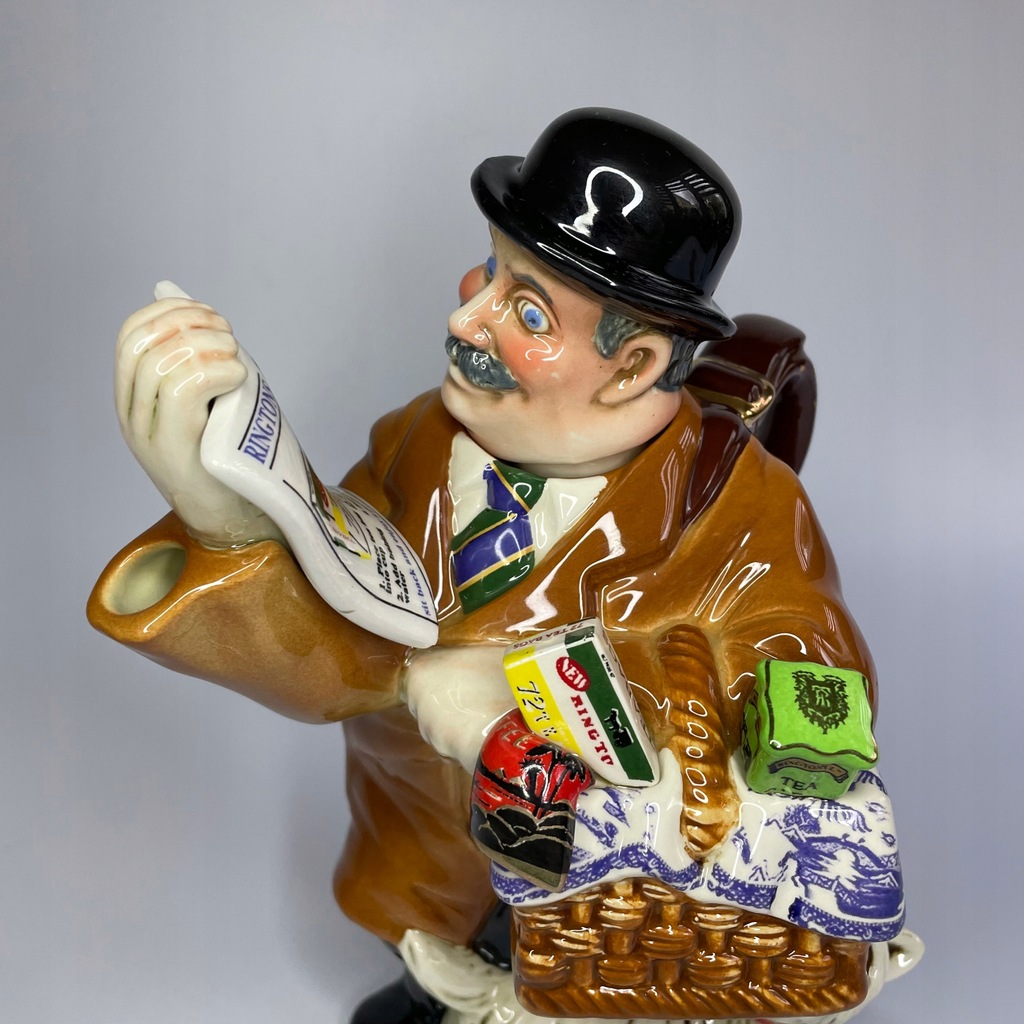 Dostawca herbaty i terrier Figuralny angielski dzbanek imbryk