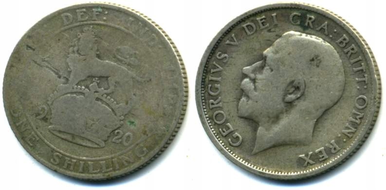 Anglia Szyling 1920 r. srebro 500