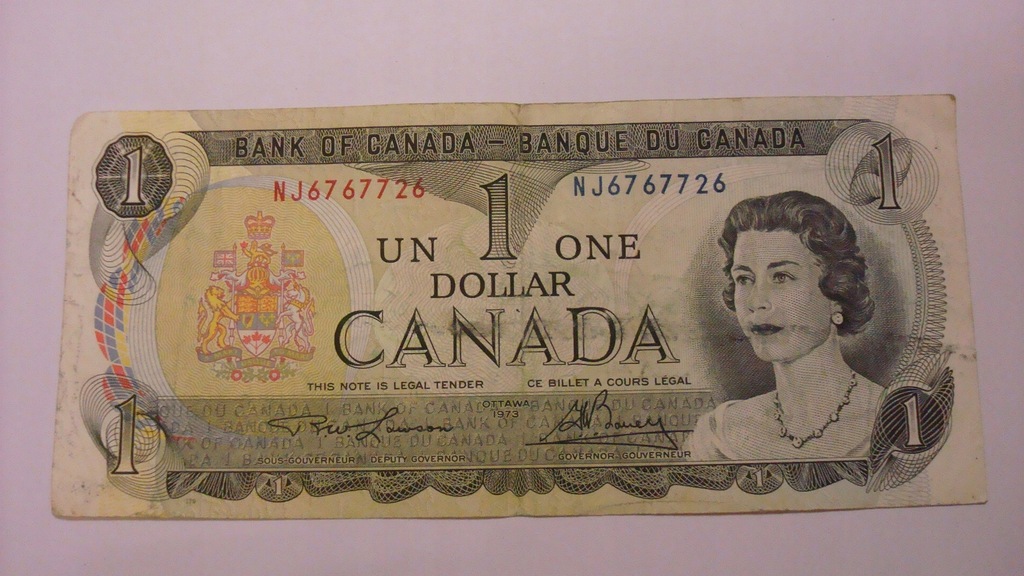 Banknot - Kanada 1 dolar 1973 stan 3-
