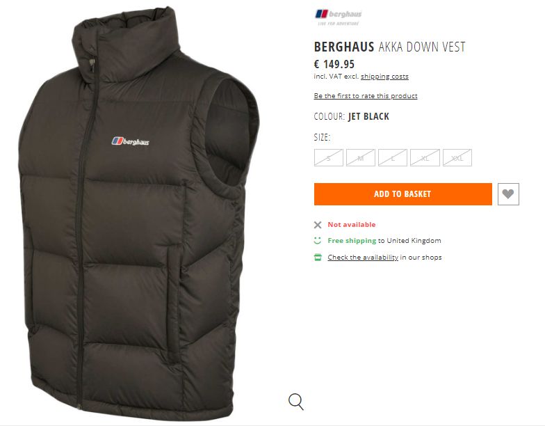 Kamizelka BERGHAUS Akka PRO Down 600 Puchowa / XXL