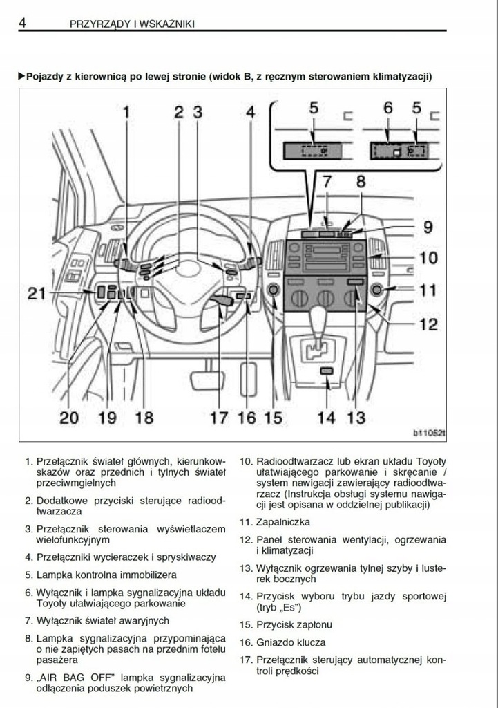 Toyota Corolla Verso 200409+Radio Instrukcja Obsł