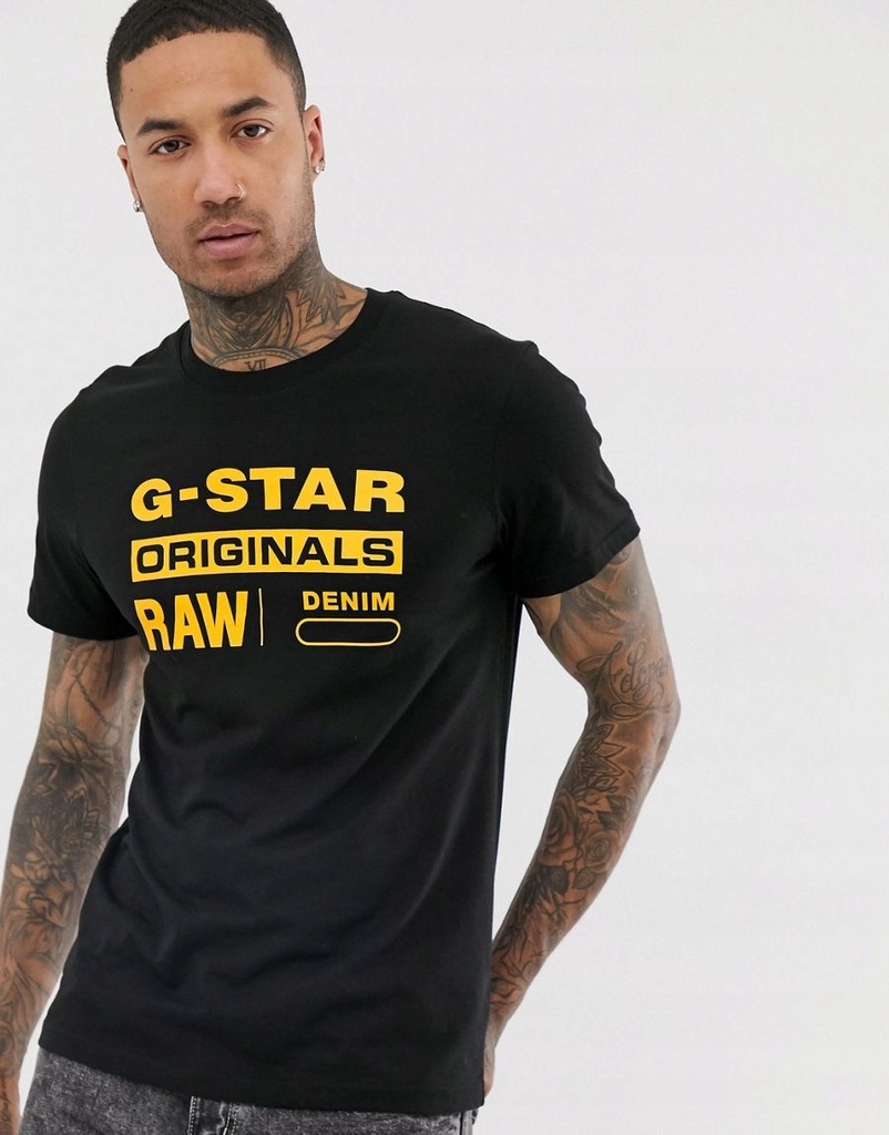 G-STAR RAW T-SHIRT MĘSKI KLASYCZNY NADRUK L DCF