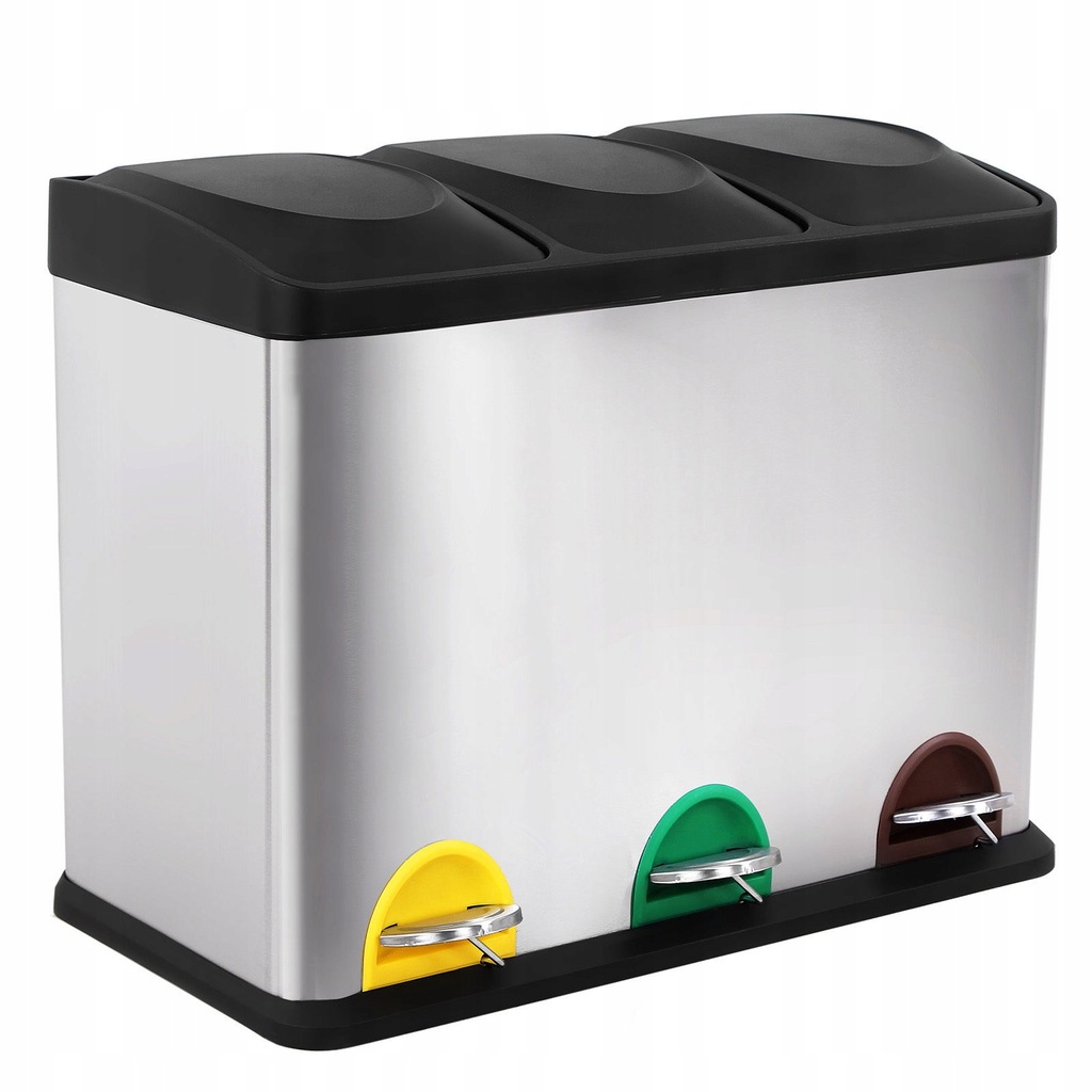 KOSZ NA ŚMIECI ODPADY SEGREGACJA ŚMIETNIK 3 KOMORY - 7738245984