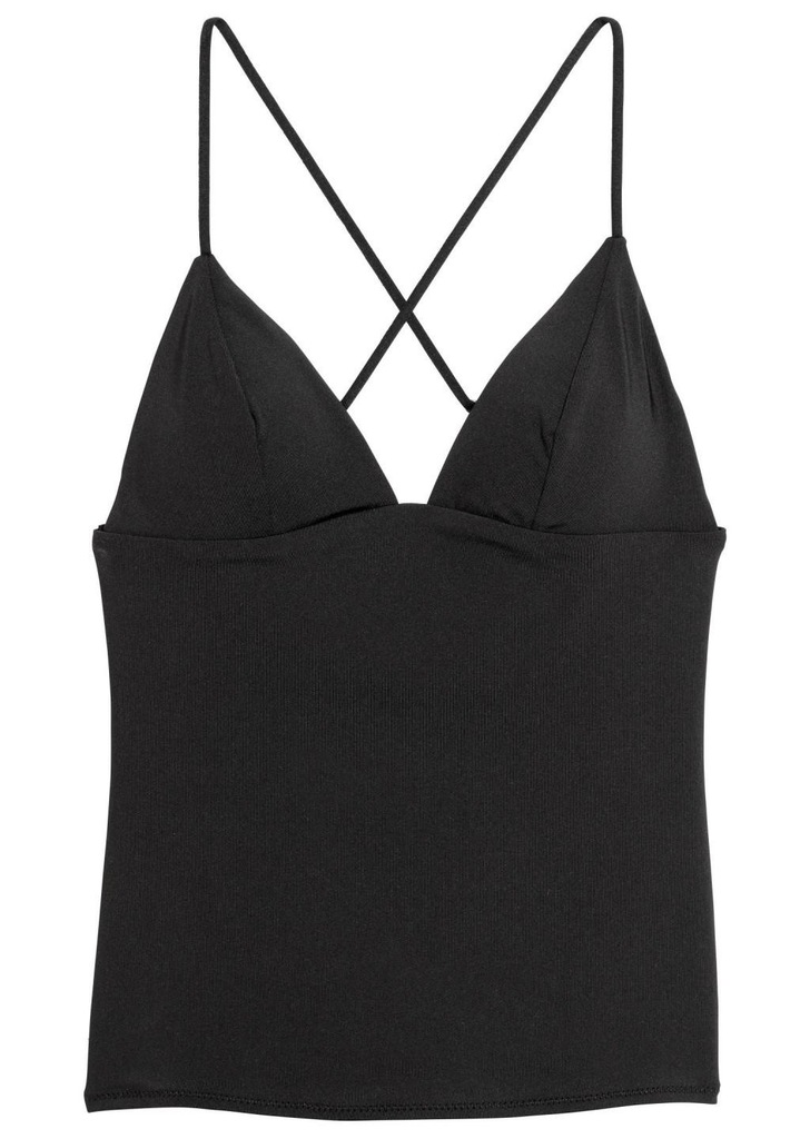 P5V175 H&M__XXZ CZARNE TANKINI GÓRA__M