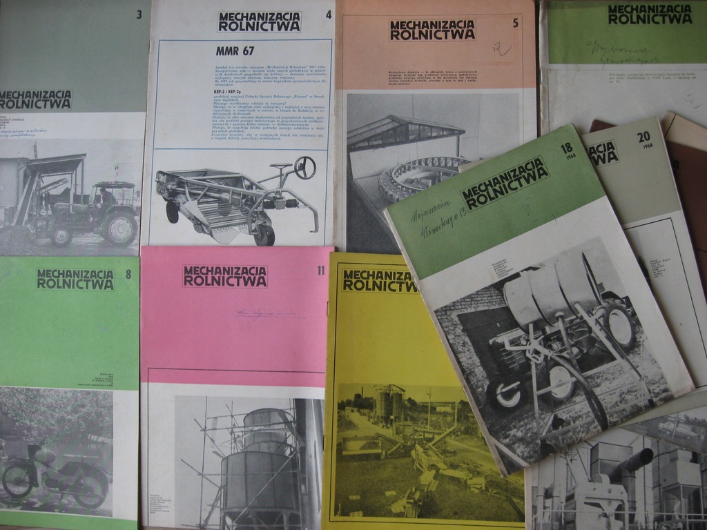 MECHANIZACJA ROLNICTWA Kombajny maszyny żniwne URSUS MAZUR -14 numerów 1968