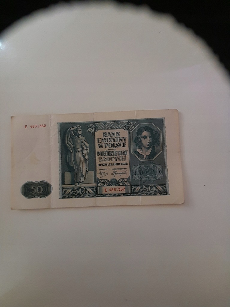 50 zł Bank Emisyjny 15 sierpnia1941