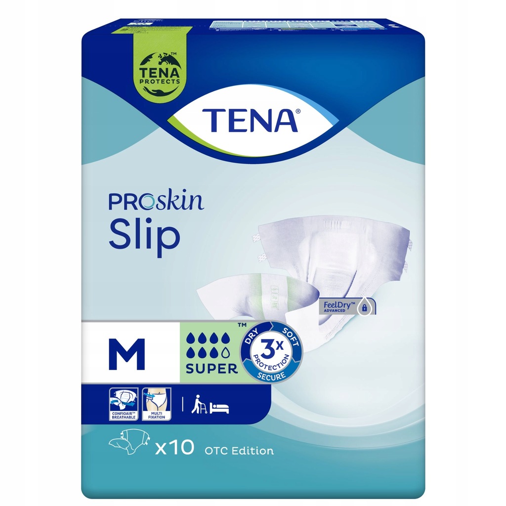 Tena ProSkin Slip Super pieluchomajtki rozmiar M 10 sztuk