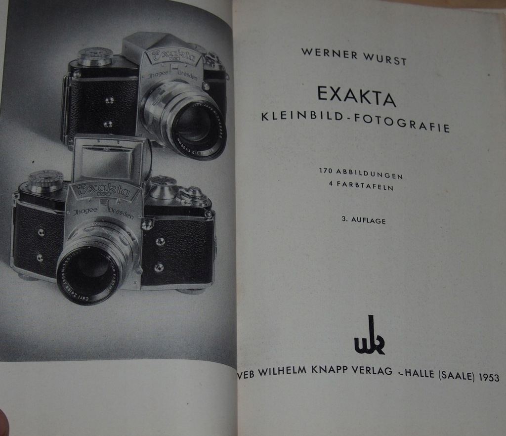EXAKTA. PODRĘCZNIK 1953. Werner Wurst.