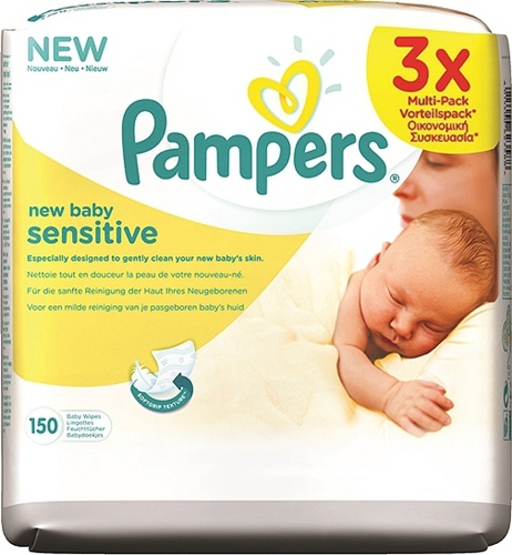 Pampers SENSITIVE Chusteczki Nawilżane 3x50=150szt