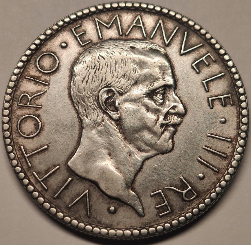 Włochy Wiktor Emanuel III 20 Lirów 1927 A Rzym RZADKA