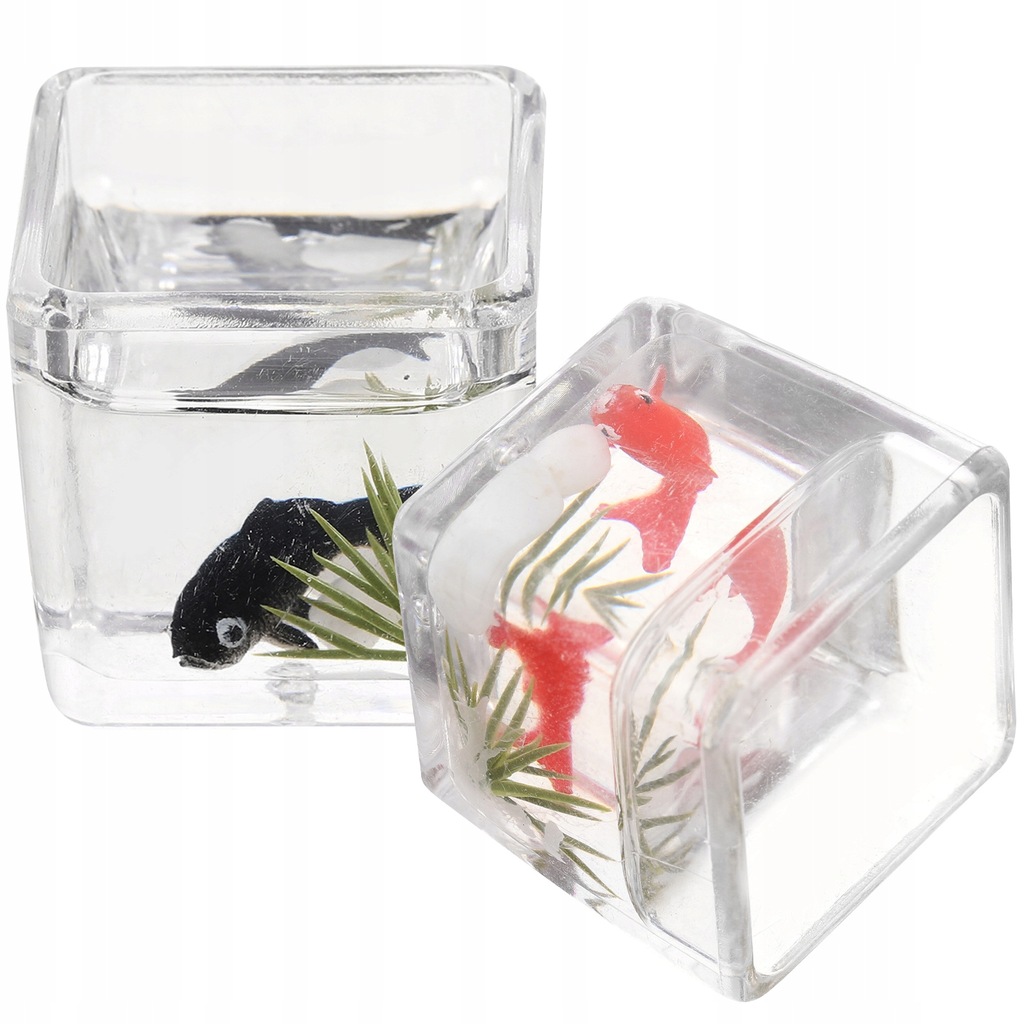 Mini Fish Bowl Decor Desktop Decor Doll H