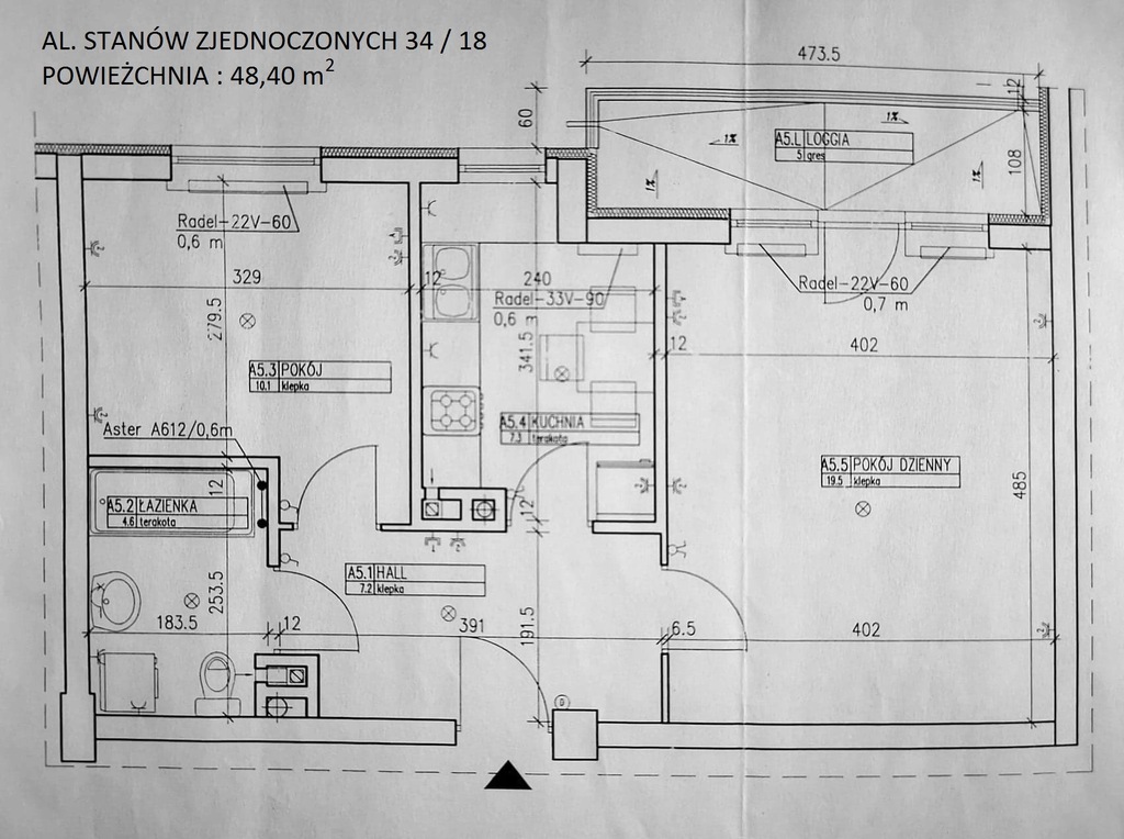 Mieszkanie 48 mkw Saska Kępa Stanów Zjednoczonych