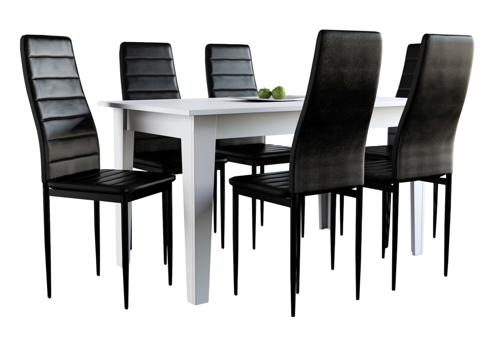 nowoczesny zestaw do salonu stół + 6 krzeseł
