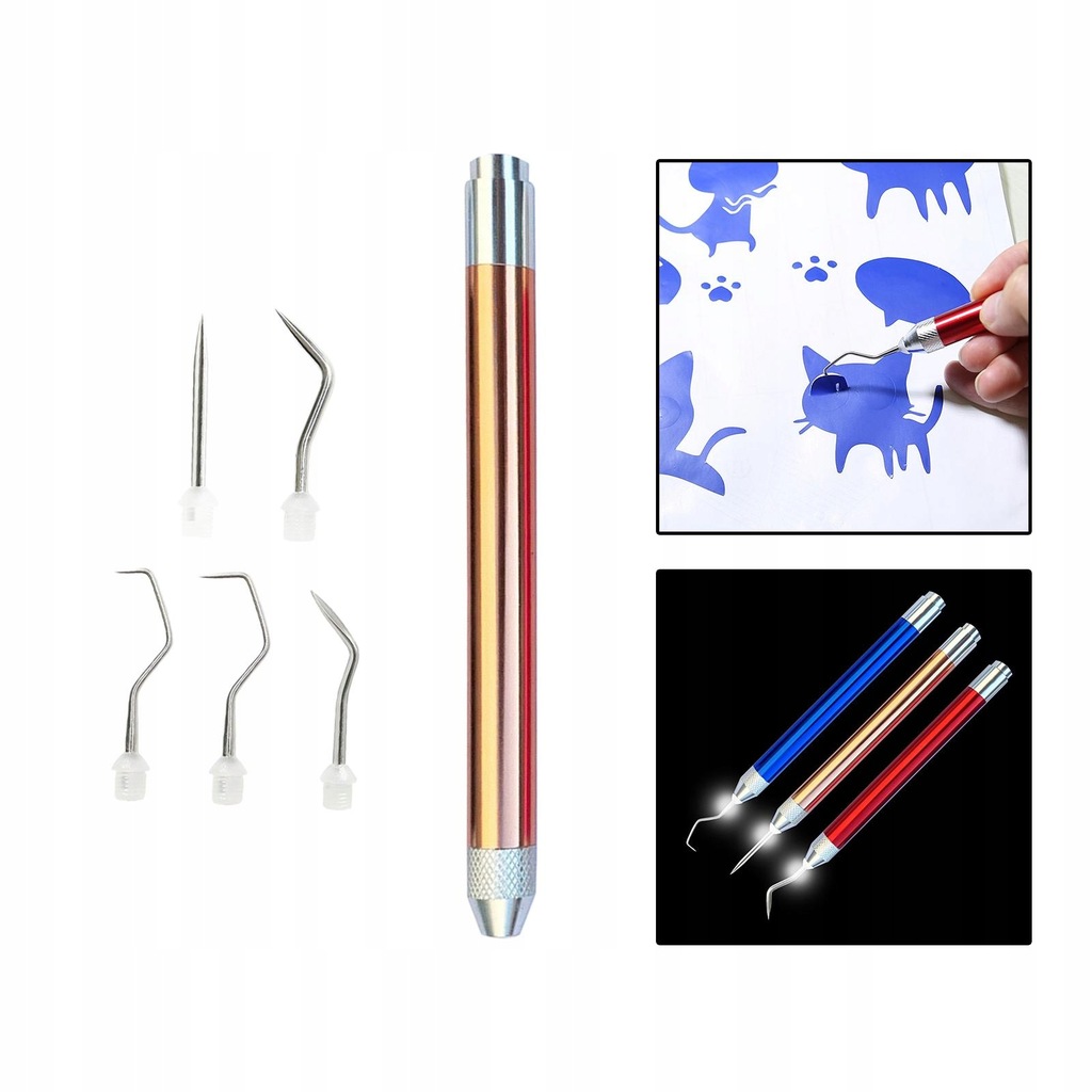Vinyl Weeding Tool Precision Straight Rose Gold