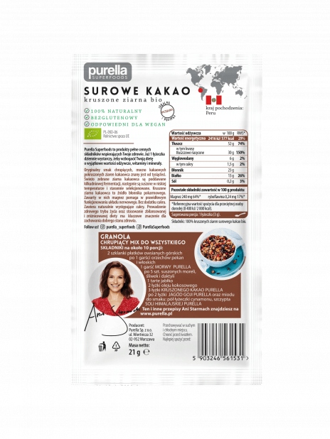 superfoods Surowe kruszone ziarna kakao BIO 21g