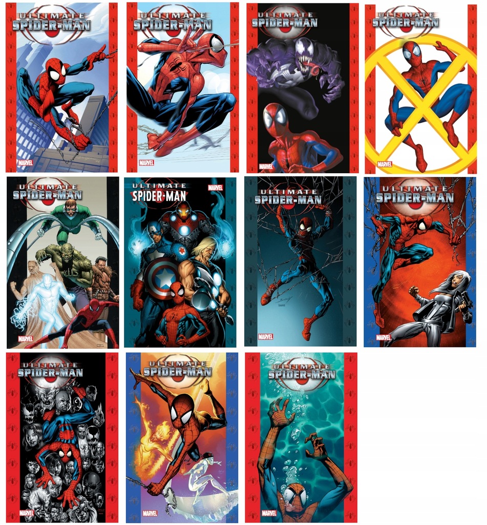 ULTIMATE SPIDER-MAN Tom 1-11 zestaw NOWE folia