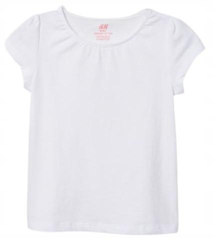 P8S144 H&M__MJ9 BIAŁY T-SHIRT BASIC__92