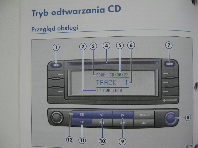 Vw Rcd 300 Polsk Instrukcja Radia Golf V Passat B6 - 7182599370 - Oficjalne Archiwum Allegro