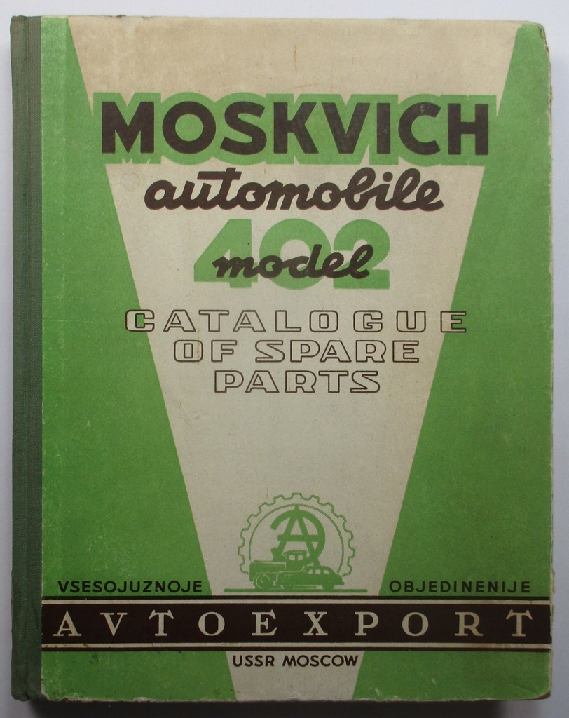 Samochód Moskwicz MOSKVICH 402, Katalog części zam