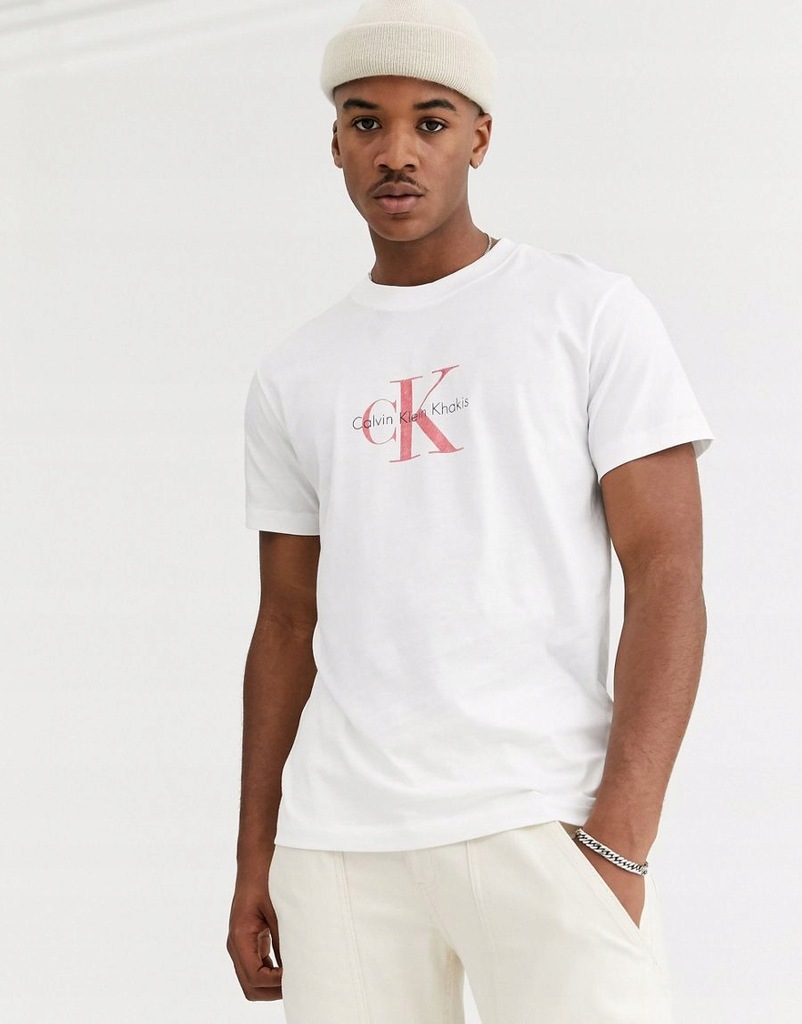 CALVIN KLEIN KHAKIS T-SHIRT MĘSKI Z LOGO S 1ATD