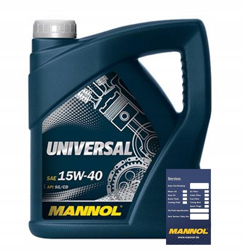 MANNOL Universal 15W-40 API SG/CD 4L + GRATIS