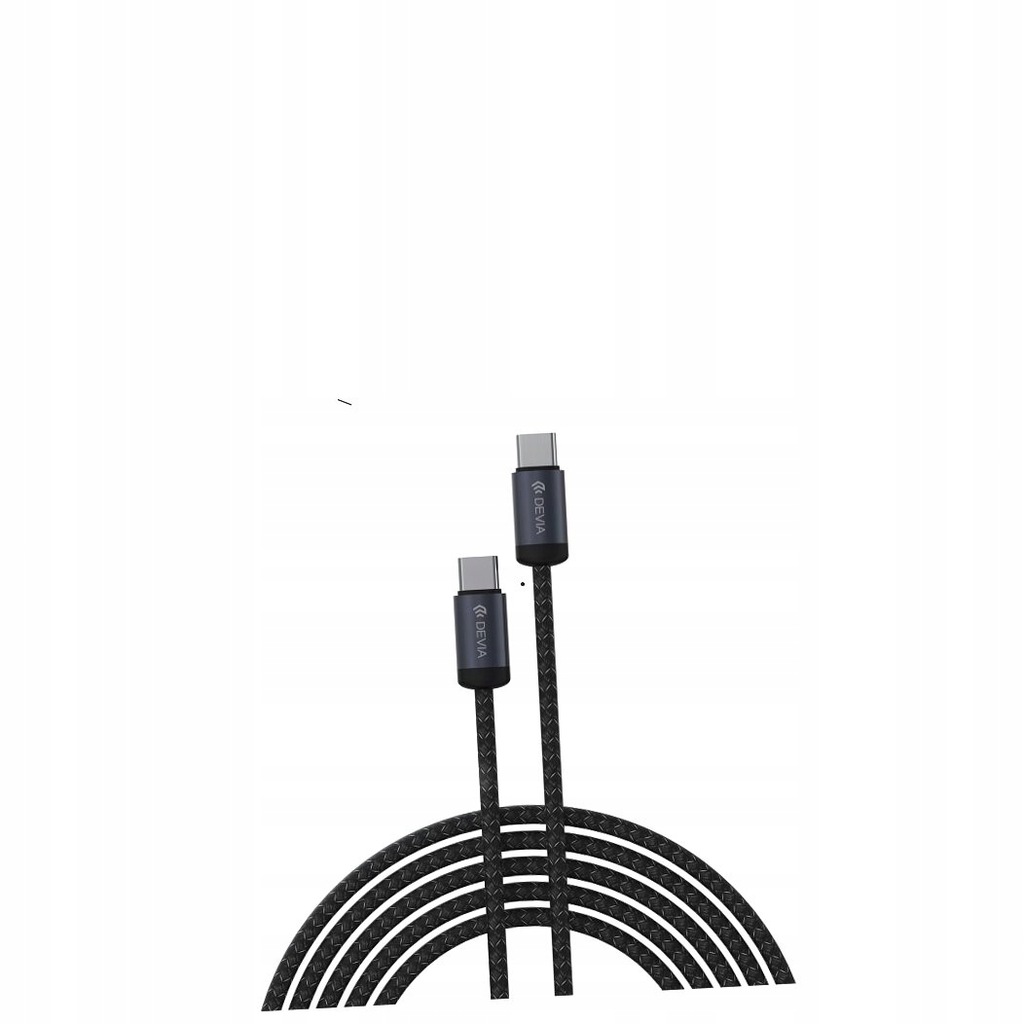 DEVIA KABEL GRACIOUS EC646 PD USB-C - USB-C 1,0 M 60W 3A CZARNY