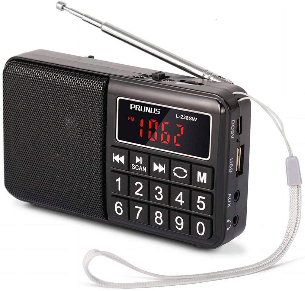 Radio Prunus L-238 ładowane FM/AM karta SD