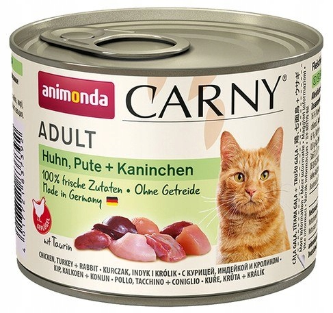 Animonda Carny Adult Kurczak, Indyk + Królik puszka 200g