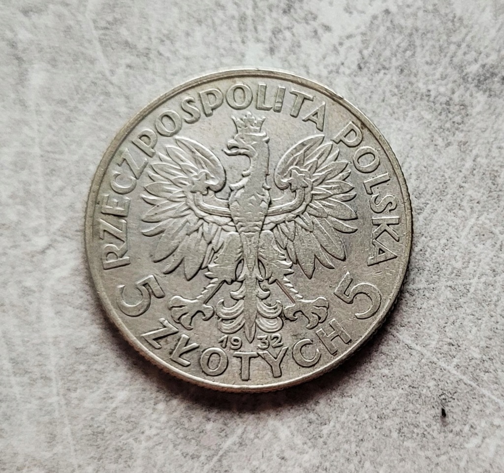 51) POLSKA srebro - 5 Złotych - 1932 r. BZM