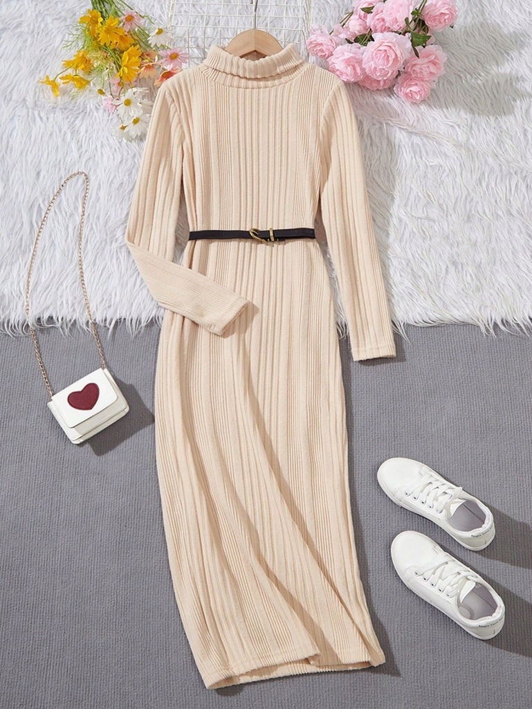SHEIN SUKIENKA DZIANINOWA ROZ 164 868