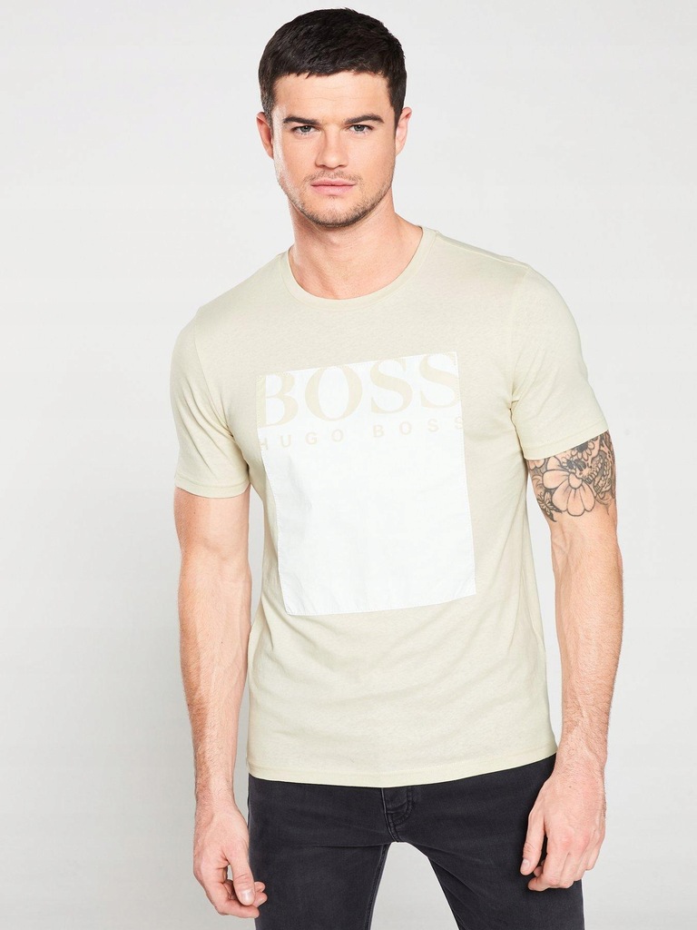 BOSS T-SHIRT ECRU MĘSKI__XXL_M8__VXE