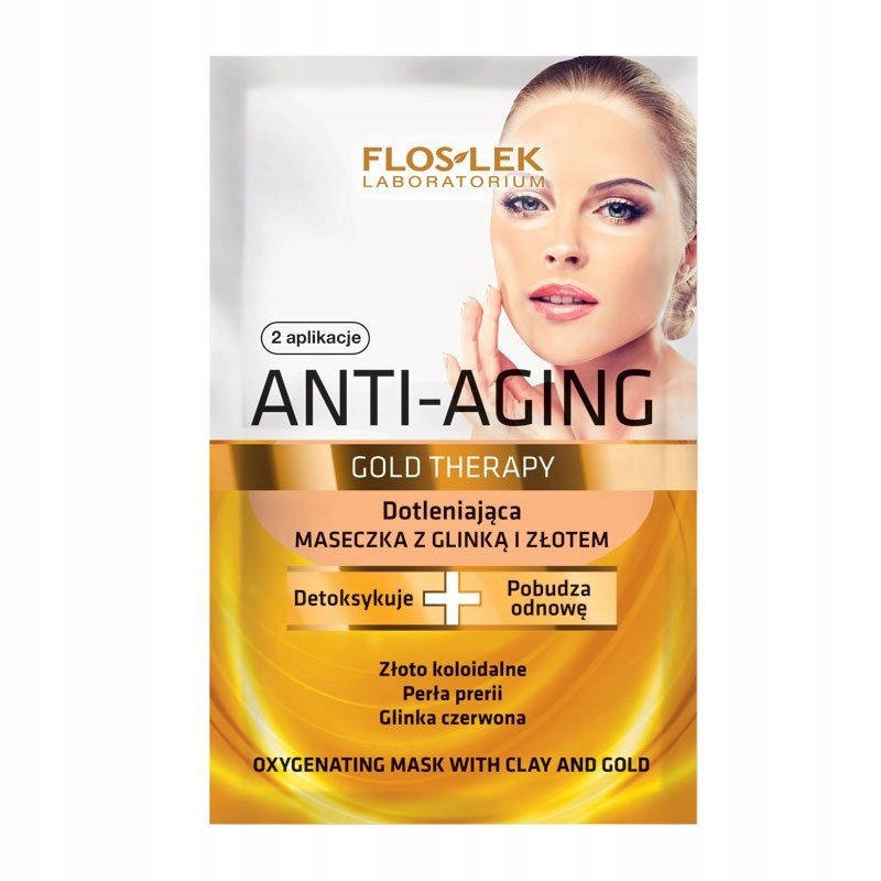 Floslek Anti Aging Gold Therapy Maseczka z glinką