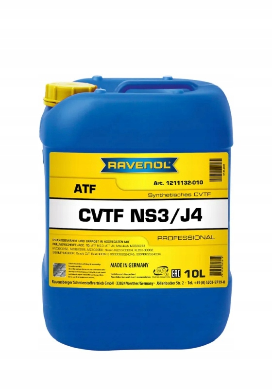 RAVENOL OLEJ CVTF NS3/J4 FLUID 10L / QASHQAI J11 '13- / LANCER '12- / KOLEO