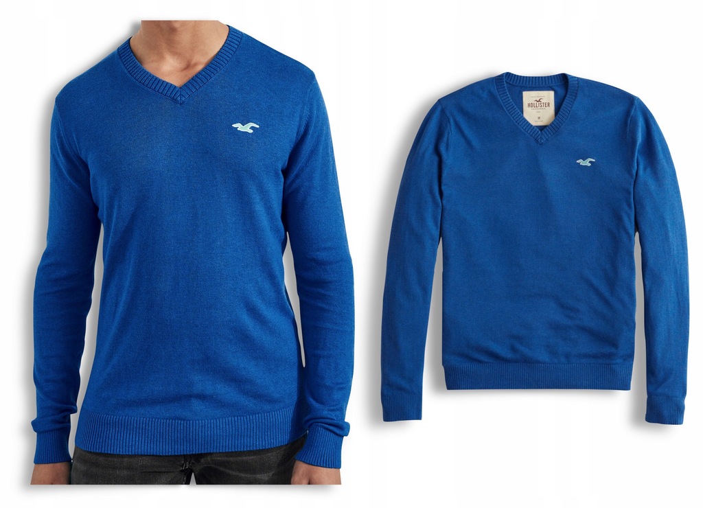 HOLLISTER sweter męski V-neck Icon Sweater roz. L